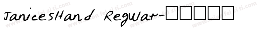 JanicesHand Regular字体转换